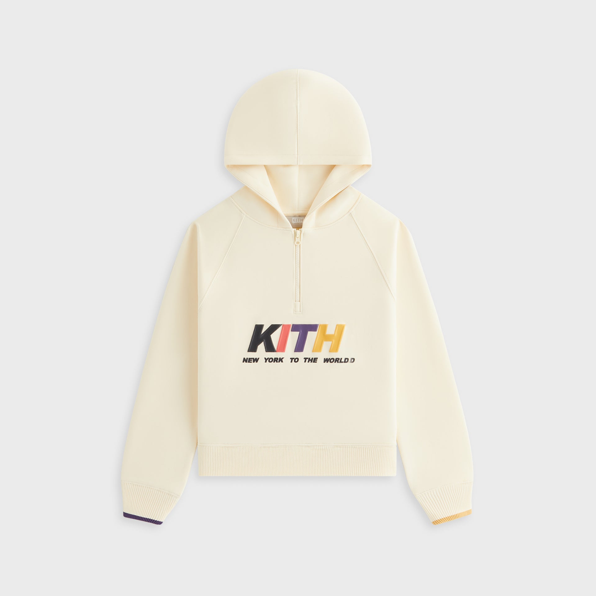 Kith Kids New York Quarter Zip Hoodie - Sandrift