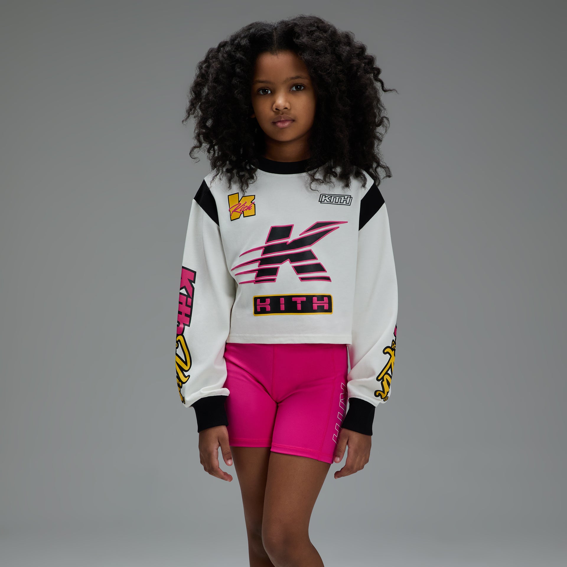 Kith Kids Speed Cropped Jasper Tee - Sandrift