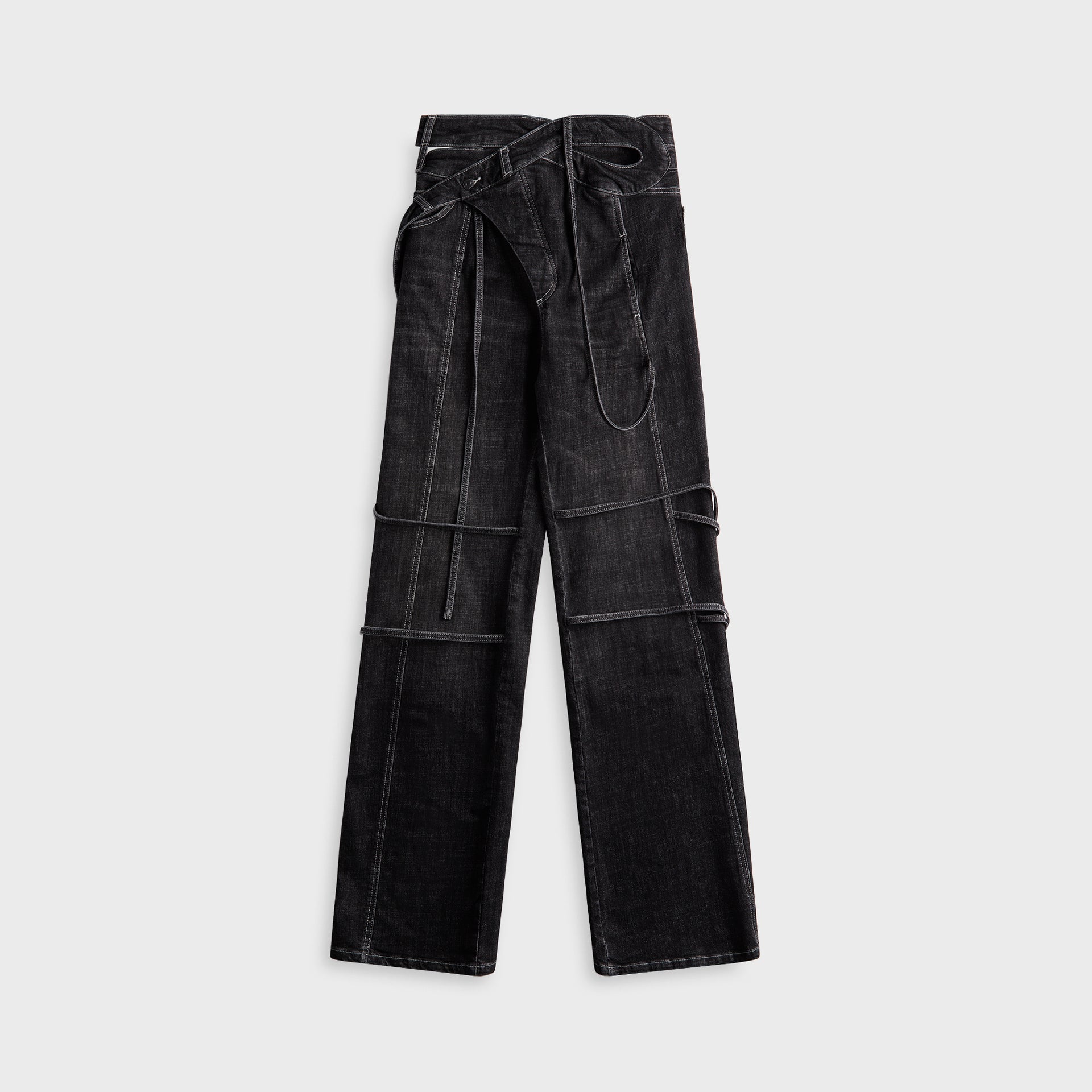 Ottolinger Strappy Signature Wrap Jeans - Black