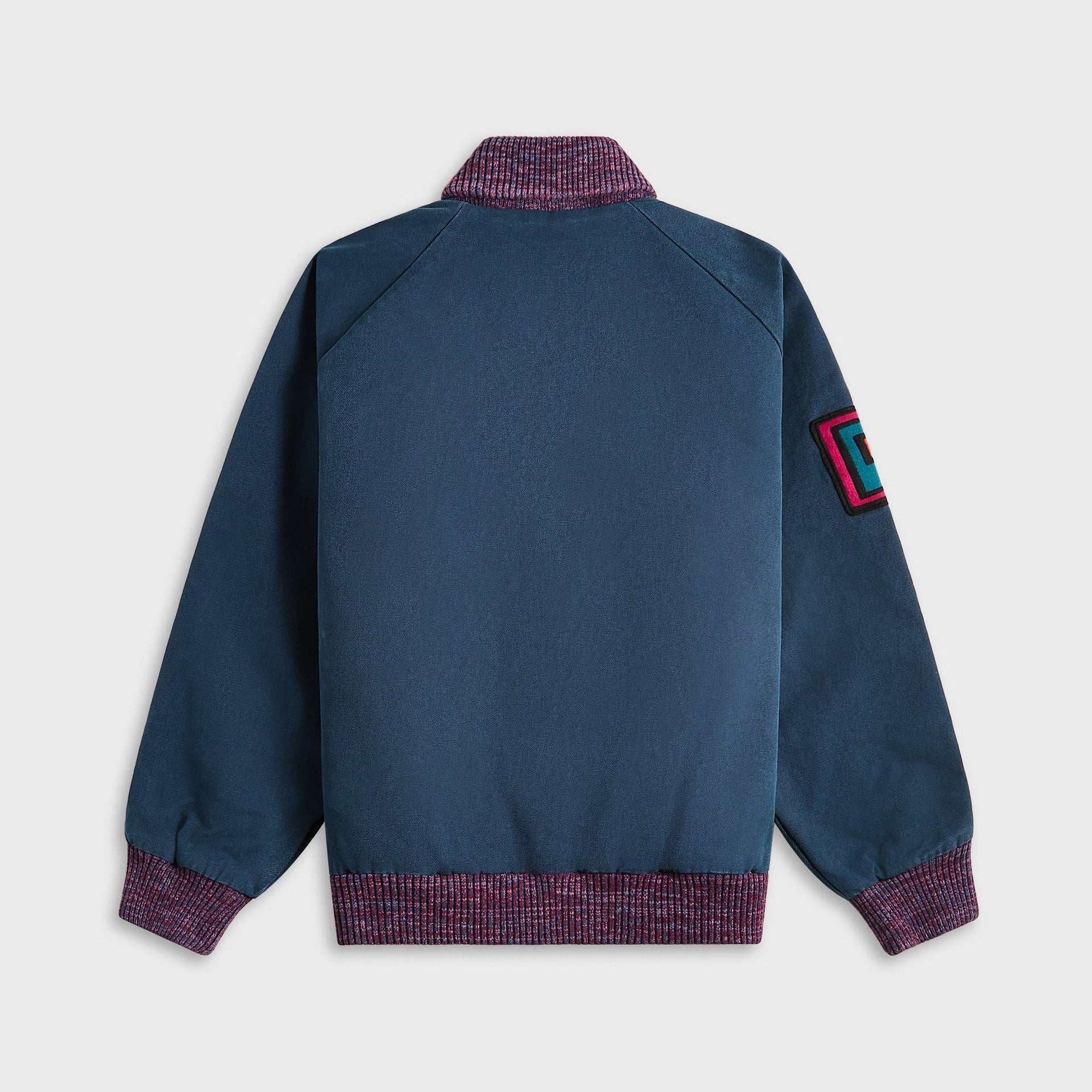 by Parra Skull Stalker Varsity Jacket in Washed Blue