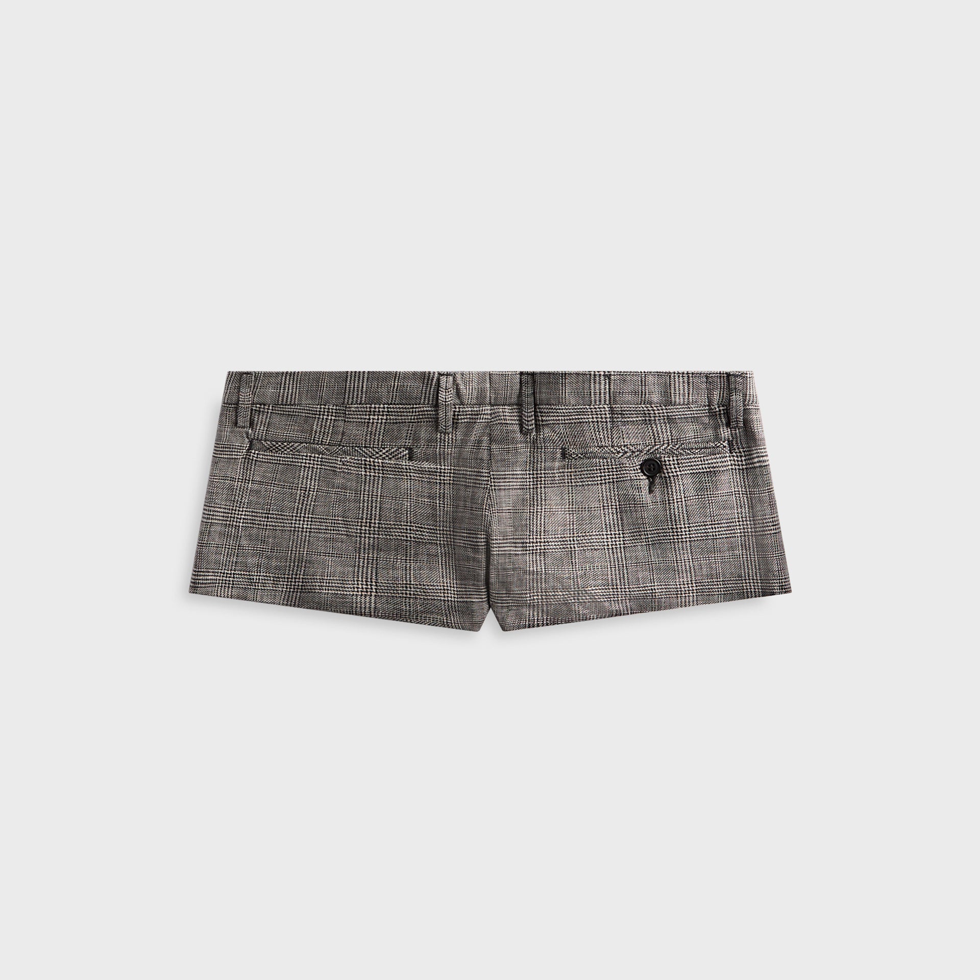 R13 Tailored Micro Short - Black / White Glenplaid