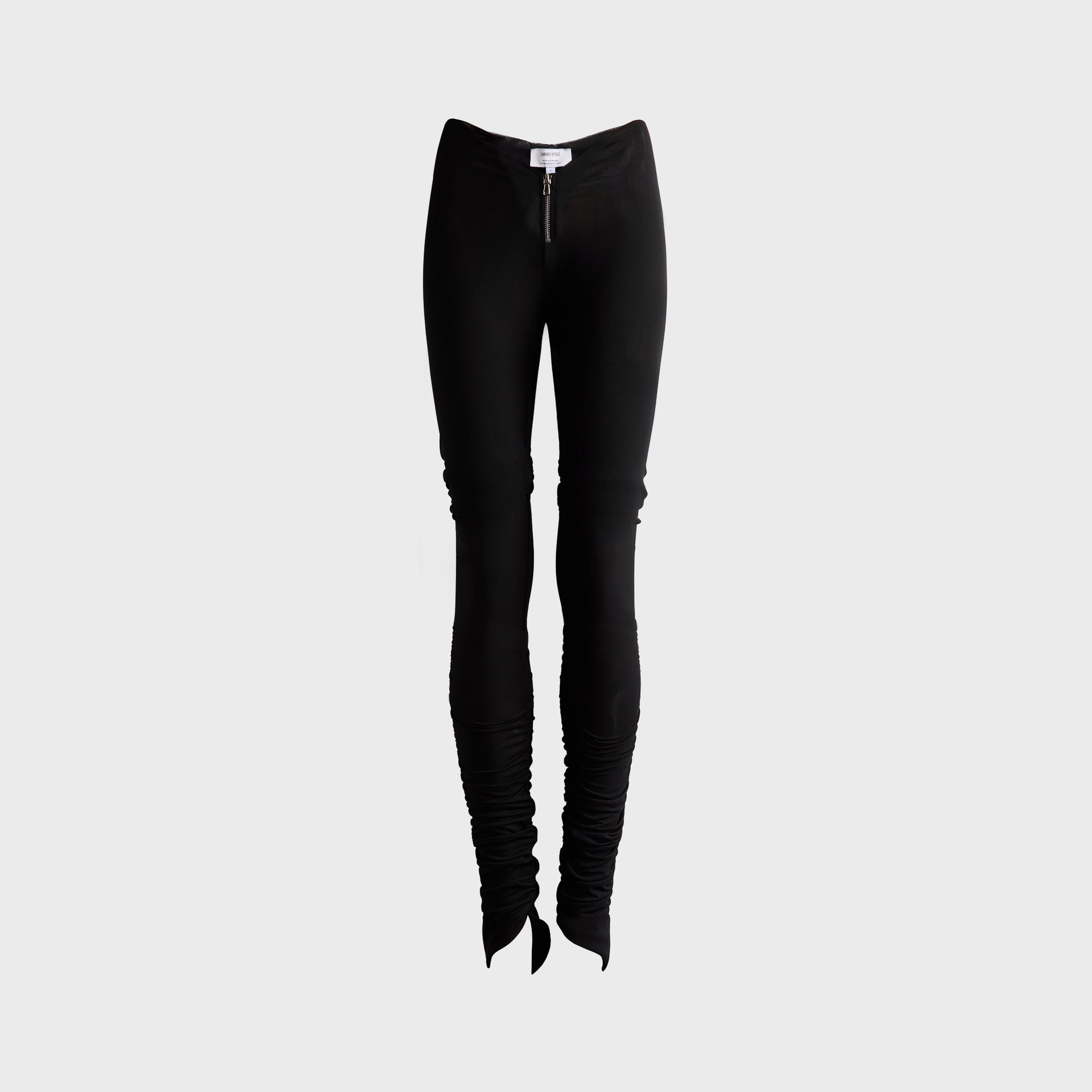 Sami Miro Vintage Shirred Zip Pants - Black Eco
