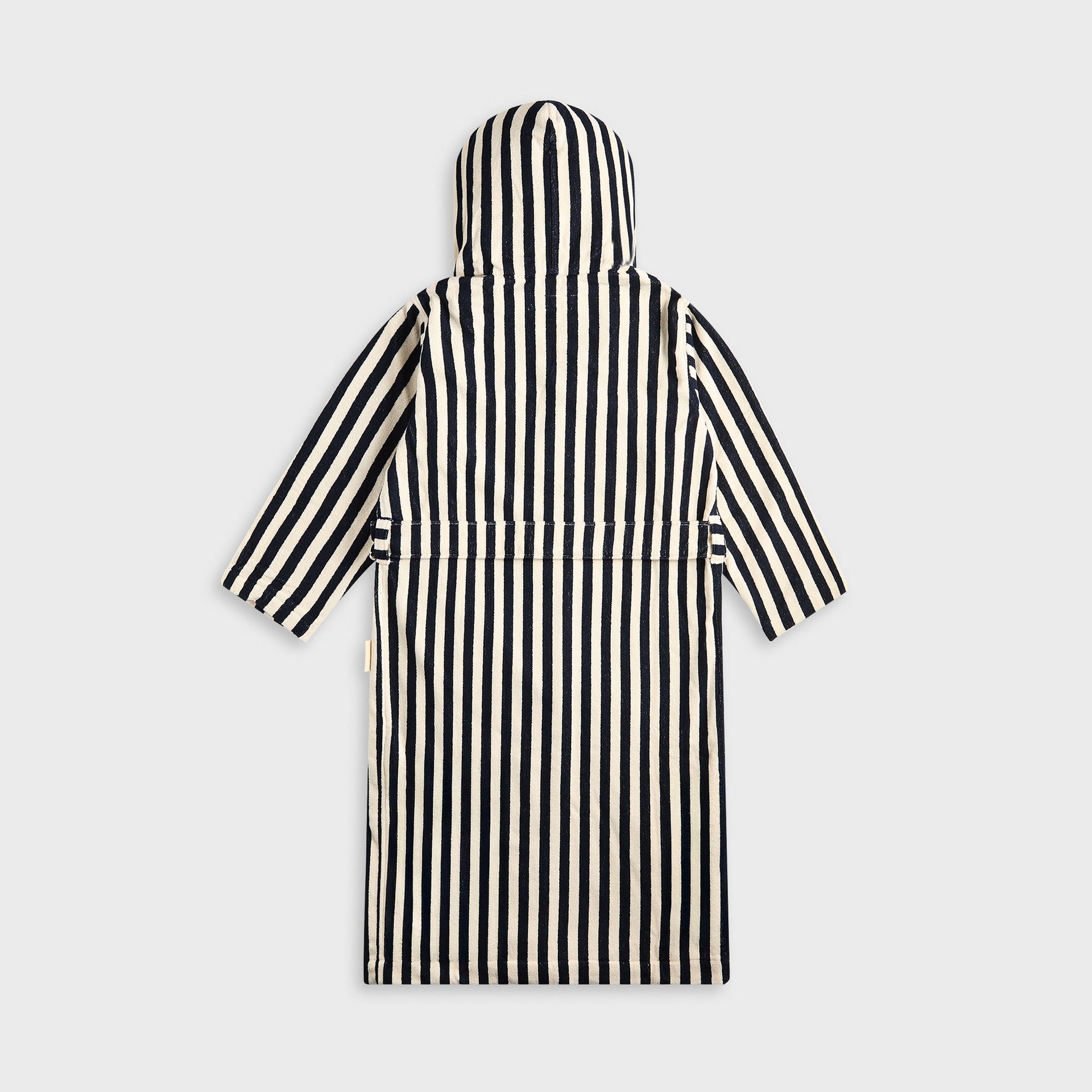 Tekla Hooded Bathrobe in Humbug Stripes